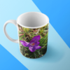coffee mug mockup featuring a surface with three colors 244923
