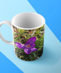 coffee mug mockup featuring a surface with three colors 244923