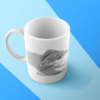 coffee mug mockup featuring a surface with three colors 244927