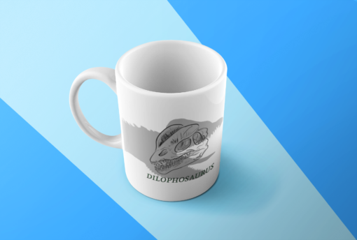 coffee mug mockup featuring a surface with three colors 244927
